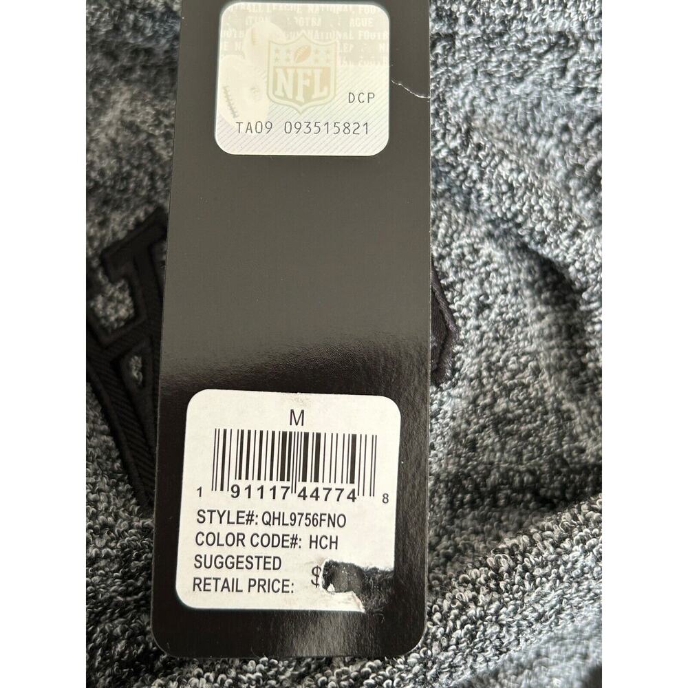 NFL Team Apparel Sweater Size M Grey Black New Orleans Saints Football High Neck - Picture 7 of 12